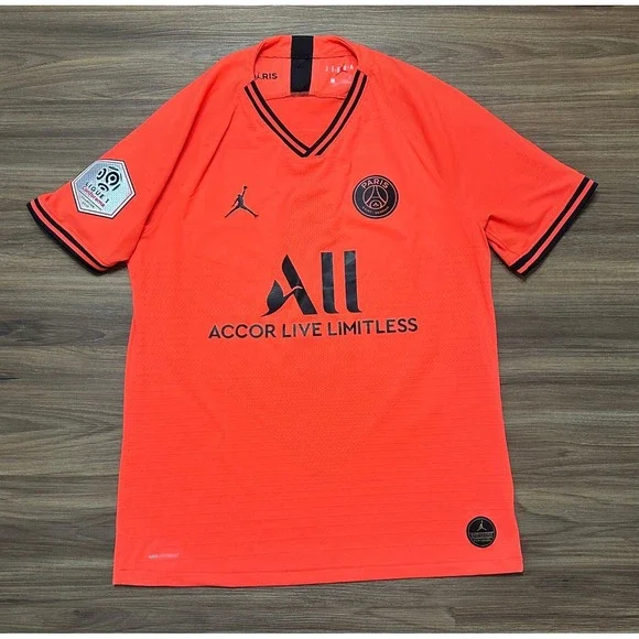 Nike Jordan Paris Saint-Germain PSG 19/20 Mbappe #7 Vaporknit Soccer Jersey Sz L - Picture 1 of 13